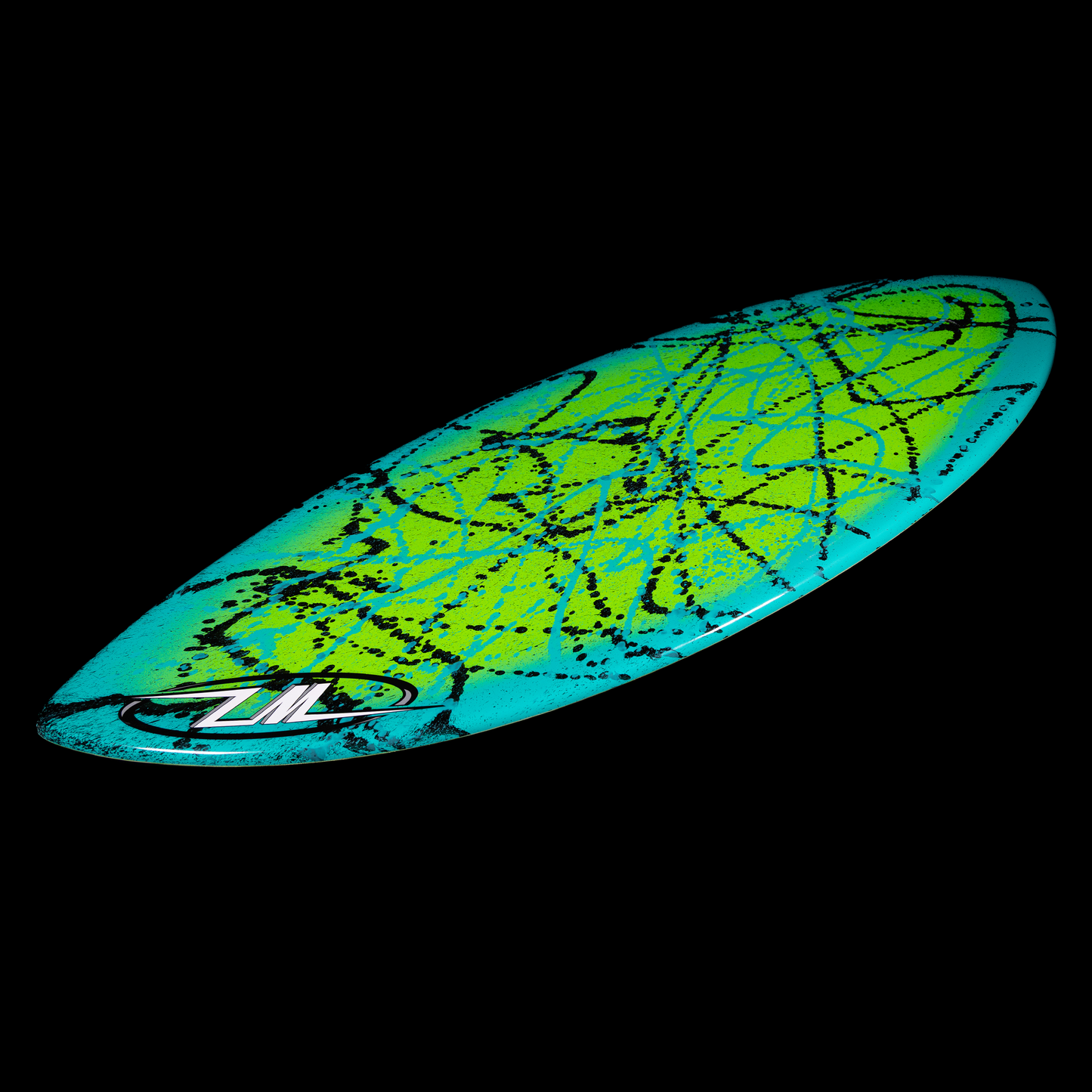 green/aqua splat, no