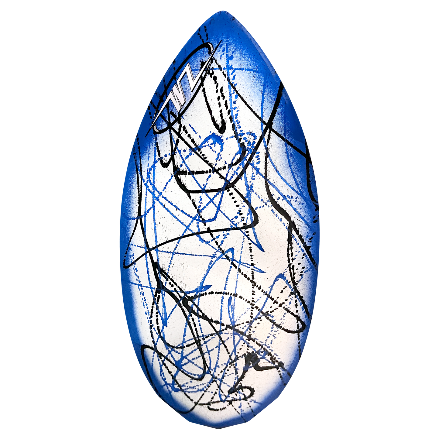 white/blue splat, no