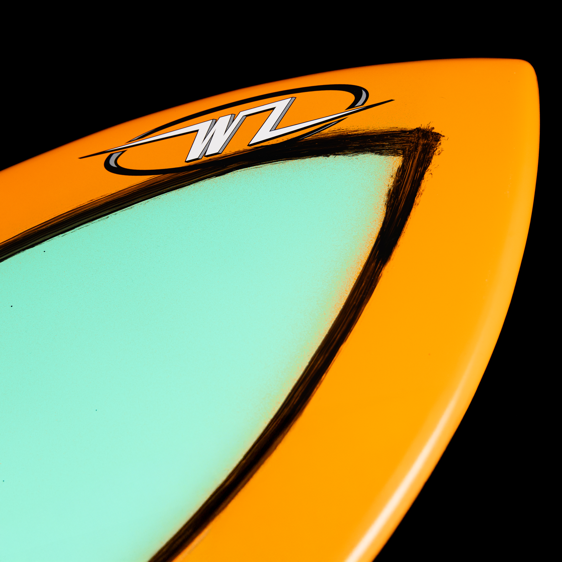 mint/orange halo, no