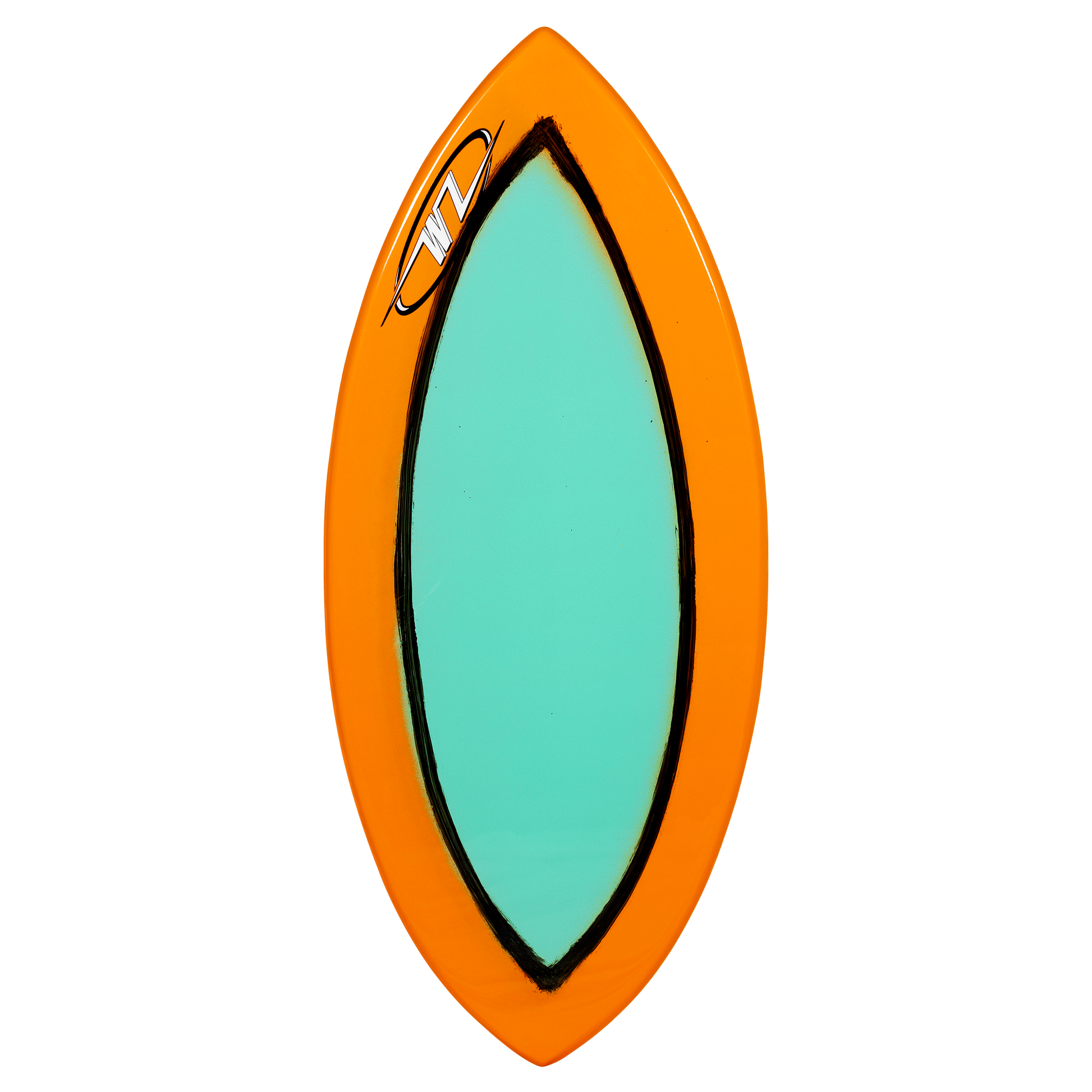 mint/orange halo, no